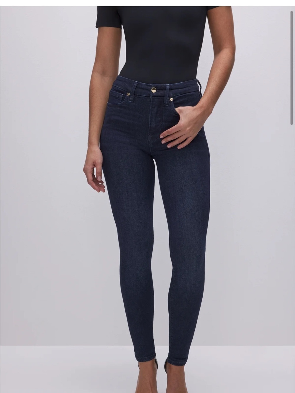 Good American Good Legs Skinny Jean Mid Rise Size 4 - Picture 2 of 9